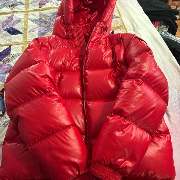 Moncler Other - Moncler Shiny Red Quilted Jacket Interior with Comic Care Label